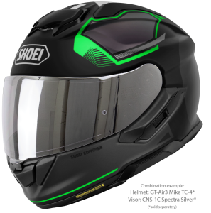 SHOEI GT-AIR3 MIKE TC-4 teljes arcú sisak, fekete/matt zöld, M-es méret, 5, nordicamoto.ro