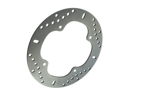 Round D-series Fixed Offroad Brake Rotor Gold, Polished Steel, Zinc