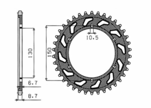Steel Rear Sprocket Natural