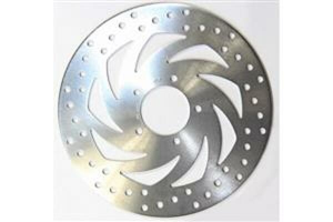 Round D-series Scooter Brake Rotor Silver, Stainless Steel, Zinc