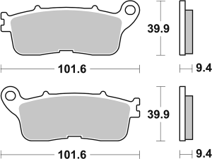 Ls Street Excel Sintered Rear Brake Pads, 1, nordicamoto.ro