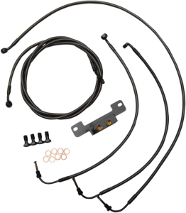 Standard Midnight Braided Handlebar Cable/brake Line Kit Black, 1, nordicamoto.ro