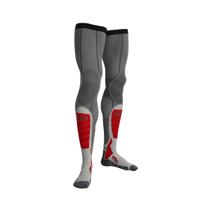 Acerbis X-LEG VENTED PRO hosszú zokni, szürke/piros, L/XL, 1, nordicamoto.ro