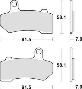 TRW szinterezett hátsó fékbetétek STREET HARLEY-DAVIDSON 1130/1250/1584/1690/1750/1800/1870/1923 modellekhez (2006–2021), nordicamoto.ro