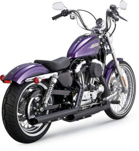 2-1/2(r) Slash-cut Slip-on Mufflers Black, 1, nordicamoto.ro