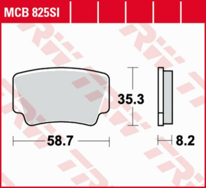 TRW szinterezett hátsó fékbetétek OFFROAD KTM SX-F / XC 450 ATV (2008–2011) / SX / XC 505 ATV (2008–2013) / XC 525 ATV (2008–2013) modellekhez, nordicamoto.ro