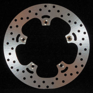Round D-series Scooter Brake Rotor Silver, Stainless Steel, Zinc