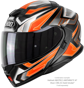 SHOEI NEOTEC3 ANTHEM TC-8 felhajtható sisak, fekete/narancssárga/fehér, XXL, 5, nordicamoto.ro