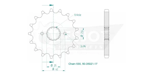 Standard Sprocket Front 530 Natural, 2, nordicamoto.ro