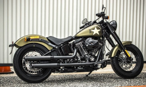 Muffler Slip-on 3.5(r) Duals For Softails Black
