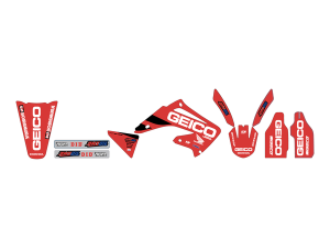 Geico Graphic Kit With Seat Cover Red, White, Black, 3, nordicamoto.ro