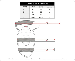 Jackal térd- és sípcsontvédők – fekete, fehér, M/ML, 2, nordicamoto.ro