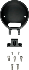 Round Gauge Bezel Kit For Ascent Pro Riser Black-Anodized, 1, nordicamoto.ro