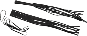 Fringed Leather Lever Covers Black
