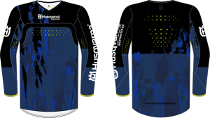 Rácsos Jersey, fekete/kék