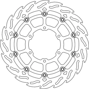 Brake Rotor Floating Flame Black Black 