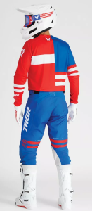 THOR Launchmode Patriot kesztyű, fehér/piros/kék, 2, nordicamoto.ro