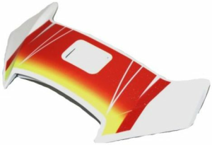 SHOEI XSPR3 sisak felső szellőzőnyílás-kiegészítő – sárga/piros, 1, nordicamoto.ro