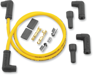 Universal 8.8 Mm Plug Wire Kit Black, Yellow, 1, nordicamoto.ro