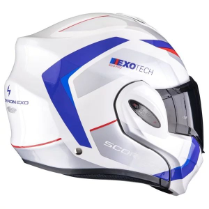 SCORPION EXO-TECH EVO PRO ACUTI M moduláris, hátrafelé nyitható sisak, fehér/kék/piros, 3, nordicamoto.ro