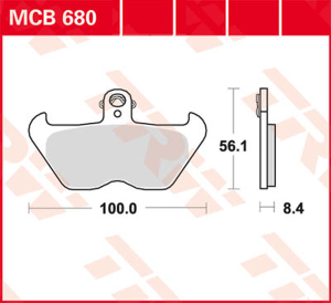 Organic Allround Brake Pad, 1, nordicamoto.ro