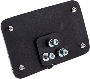 Curved Slick Signals License Plate Frame With 3-hole Backing Plate Chrome, 2, nordicamoto.ro