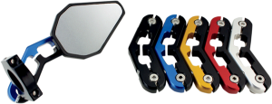 D-axis Bar End Mirror Anodized Silver