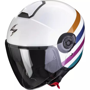 SCORPION EXO CITY II BEE XS nyitott arcú/fúvóka sisak – fehér/zöld/arany, 4, nordicamoto.ro