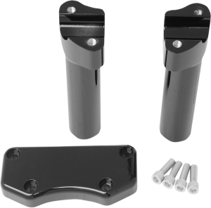 Handlebar Riser & Top Clamp Kit Black