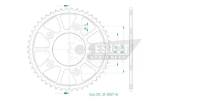 Standard Sprocket Rear 530 Black, 2, nordicamoto.ro