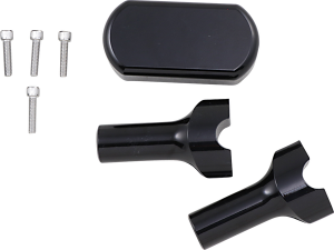 Solid Handlebar Riser & Top Clamp Kit Black, 1, nordicamoto.ro
