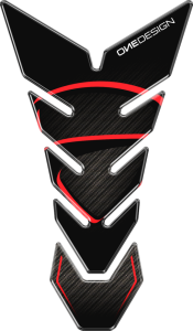 Tankpad OneDesign Black Edition Fekete/Piros, nordicamoto.ro