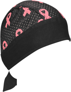 Headwrap Vented Sport Flydanna® Pink Ribbon One Size Black, Pink