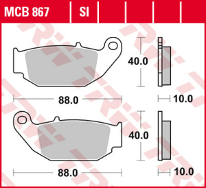 TRW szinterezett hátsó fékbetétek a HONDA CB 125 R / 300 R (2018-től), a CRF 250 L (2013–2017), valamint a SUZUKI GSX-R / S (2018-tól) modellekhez, nordicamoto.ro