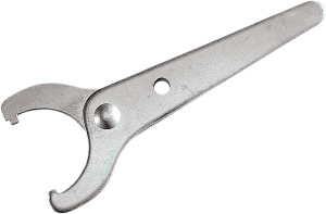 Shock Spanner Wrench Silver, Zinc