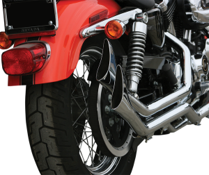 1-3/4(r) Side-by-side Upsweep Fishtail Exhaust System Black
