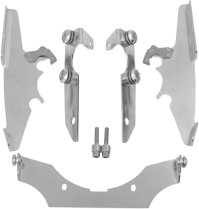 Fats/slim Windshield Trigger-lock Complete Mount Kit Polished