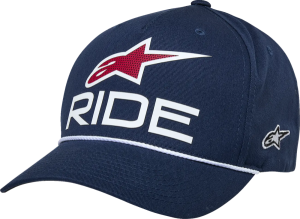 Ride Comp ívelt karimájú snap-sapka, fehér, sötétkék 