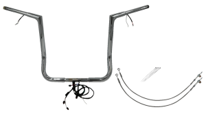 Plug & Play Ez Install 1-1/4(r) Flat Top Handlebar Kit Silver, 2, nordicamoto.ro