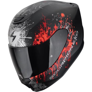 SCORPION EXO-391 WOLF S teljes arcú bukósisak, matt fekete/ezüst/piros, 1, nordicamoto.ro