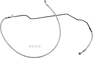 Braided Front Brake Line Chrome, Sterling Chromite® Ii
