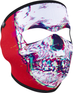 Motoros szánokhoz szükséges felszerelések, Zan Headgear neoprén teljes arcot fedő „Glitch Skull” maszk, nordicamoto.ro