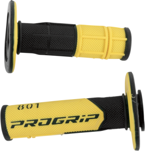 801 Hybrid Duo-density Cross Grips Black, Yellow, 1, nordicamoto.ro