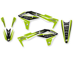 Graphics Kit With Seat Cover Black, Green, 3, nordicamoto.ro