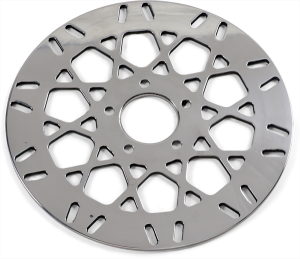 Front Brake Rotor Mesh Stainless Steel 11.5(r) Polished Stainless Steel, 1, nordicamoto.ro