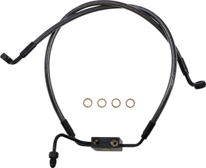 Designer Series Dot Front Lower Brake Line Kit Black, Black Pearl, 2, nordicamoto.ro
