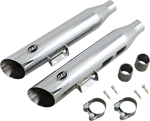 Slash-cut Slip-on Mufflers Chrome, 4, nordicamoto.ro