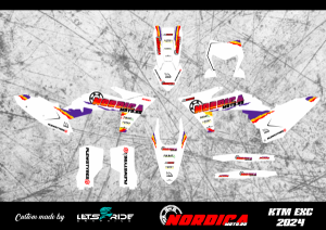 Matricák, NordicaMoto matricakészlet – KTM EXC 2024–2025, nordicamoto.ro