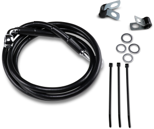 Extended Length Black Vinyl Brake Line Kit Black