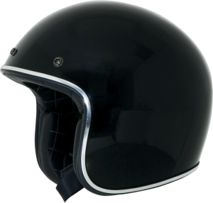 Fx-76 Vintage Helmet Gloss Black-chrome TrimBlack 